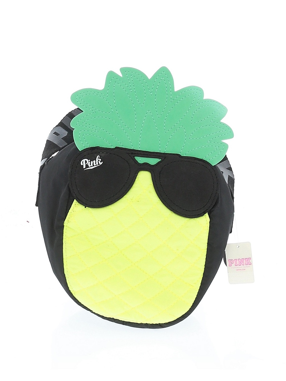 PINK Victoria's Secret Kids Pineapple Crossbody Bag in Neon Yellow & Green